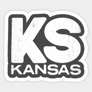 KS Kansas State Vintage Typography Sticker